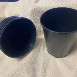 2 Litre Black plastic pots